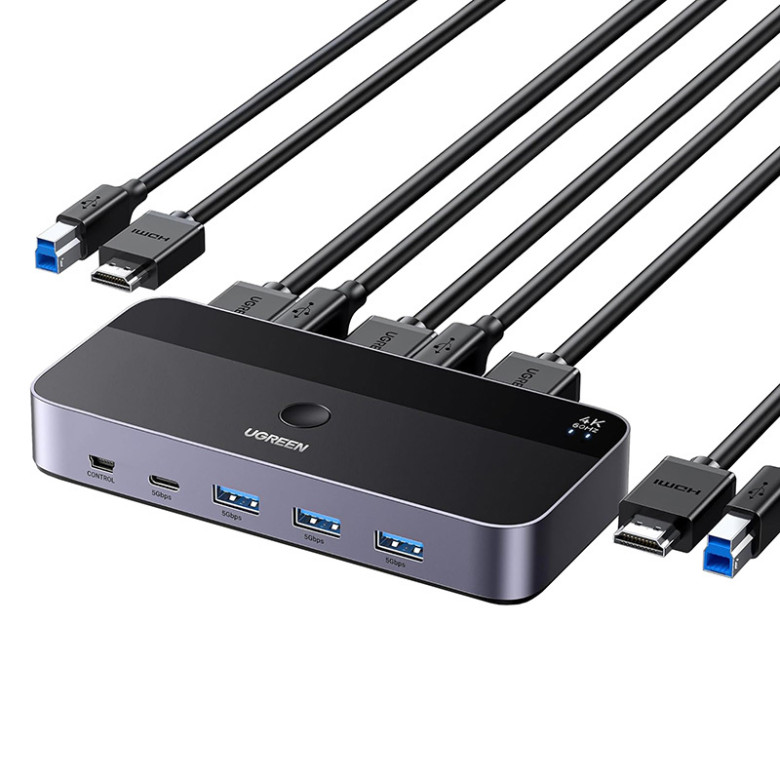 Ugreen CM664 HDMI 2.0 Switch, KVM, 2-in-1, 4K 60Hz