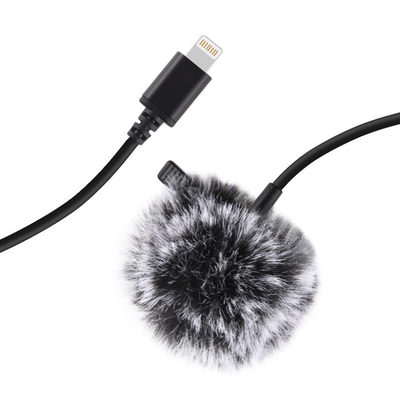 Microphone Puluz with clip PU426 1.5m 3.5mm Lightning Microphone Puluz with clip PU426 1.5m 3.5mm Lightning