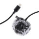 Microphone Puluz with clip PU426 1.5m 3.5mm Lightning
