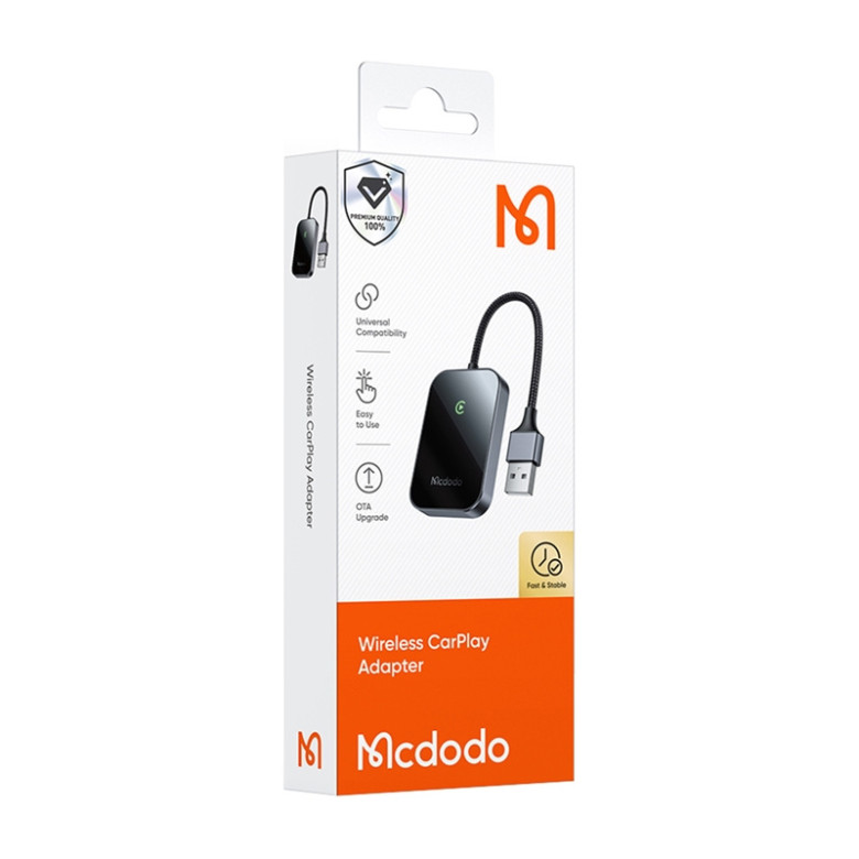 Wireless CarPlay Adapter with USB Cable McDodo CA-7210 Black Wireless CarPlay Adapter with USB Cable McDodo CA-7210 Black