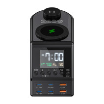 Blitzwolf BW-FW10 alarm clock with charger 2xUSB-A, 4xUSB-C, 240W