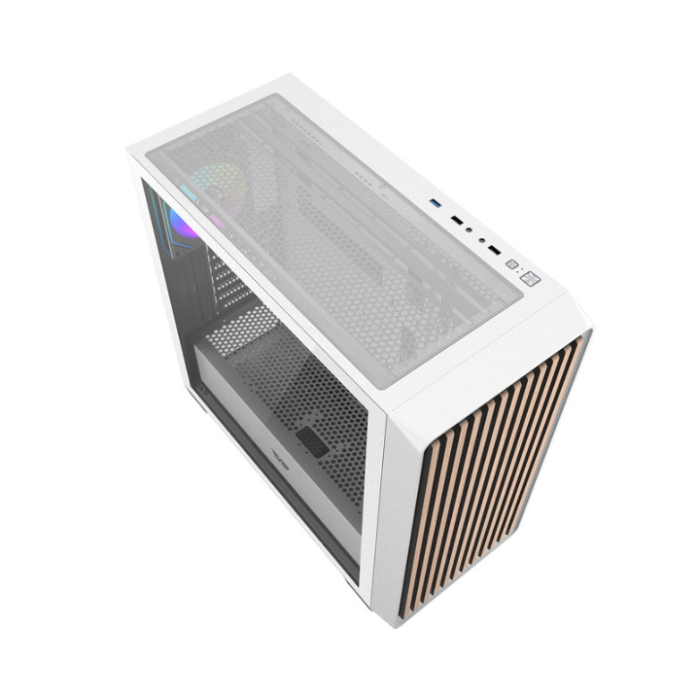 Darkflash DS900WD ATX számítógépház (fehér) + 4 ventilátorok