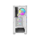 Darkflash DS900WD ATX számítógépház (fehér) + 4 ventilátorok