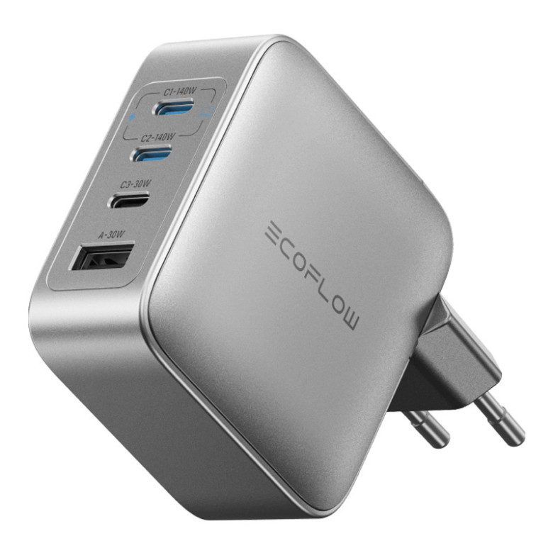 EcoFlow RAPID Pro Charger 140W, 3xUSB-C, 1xUSB-A, GaN