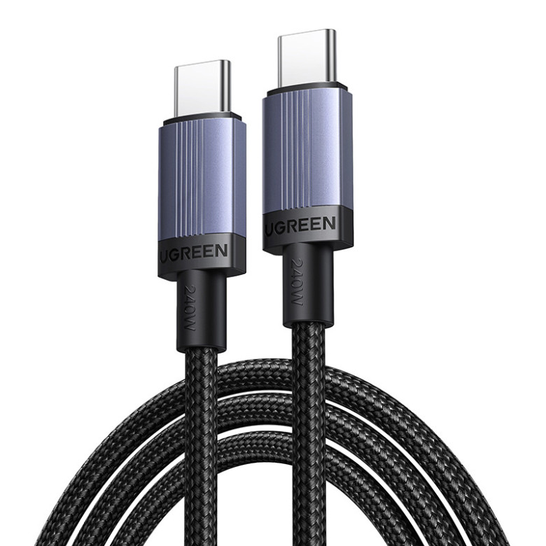 Ugreen L528 USB-C-USB-C kábel, 100 W, 0,5 m (szürke)