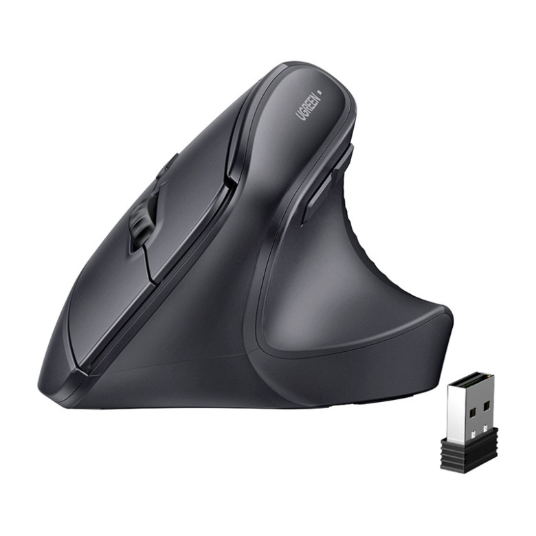 Wireless Vertical Mouse Ugreen M571 2.4GHz + BT (black)