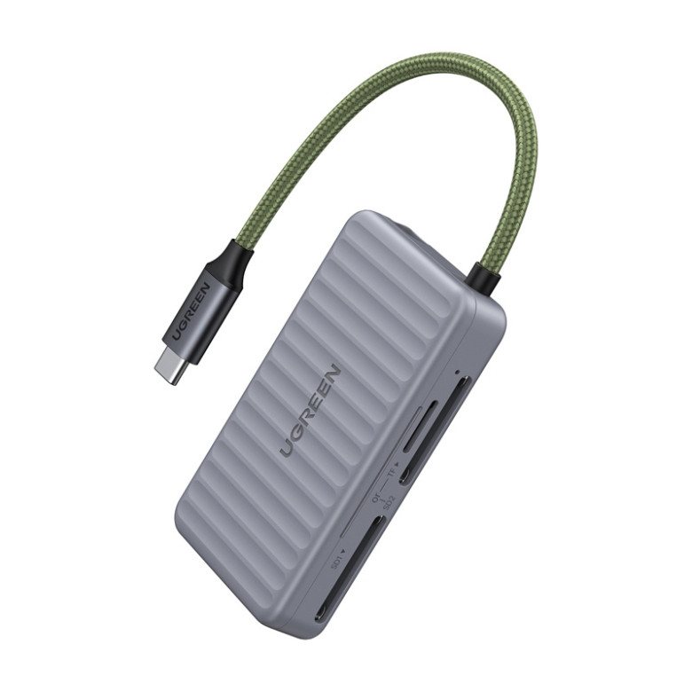UGREEN CM868 USB-C kártyaolvasó, 2xSD 1xTF 170Mbps (szürke)