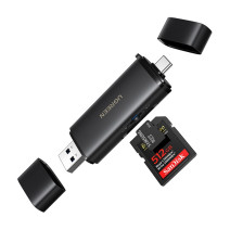 UGREEN CM803 2 az 1-ben USB-A/USB-C SD/microSD kártyaolvasó