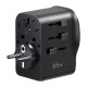 Universal Travel Adapter Ugreen S550, 2x USB-C, 1x USB-A, 65W