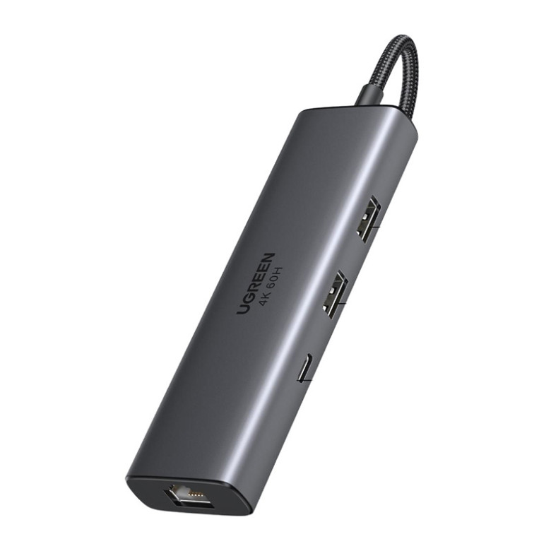 6-in-1 USB-C Hub Ugreen CM512, HDMI 4K@60Hz, 2x USB, RJ45, PD 100W