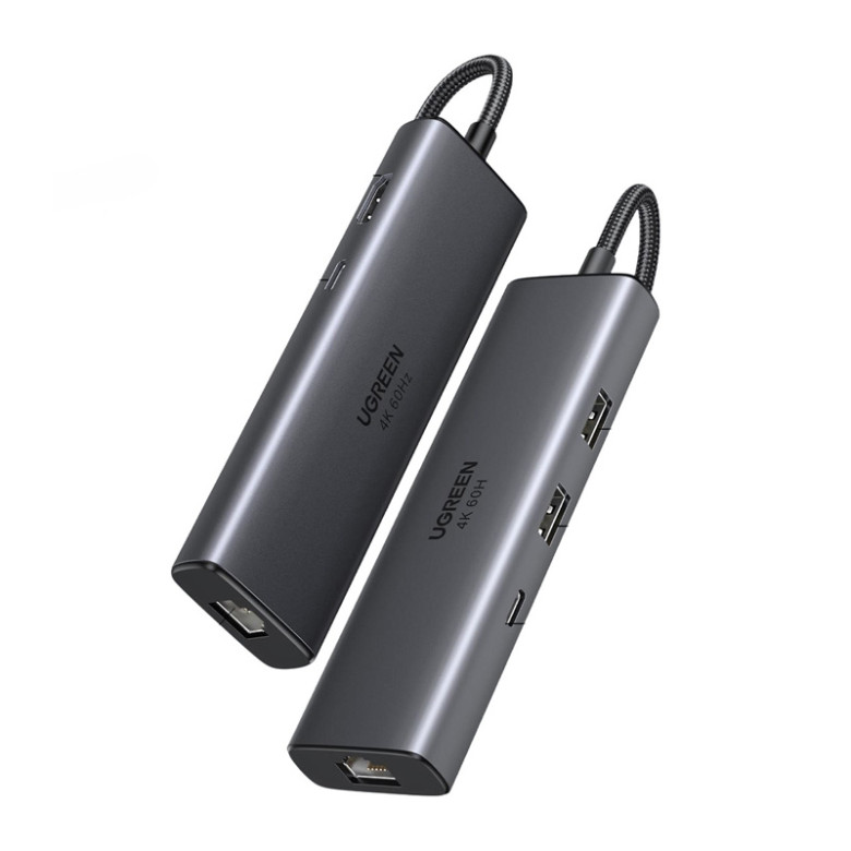 6-in-1 USB-C Hub Ugreen CM512, HDMI 4K@60Hz, 2x USB, RJ45, PD 100W