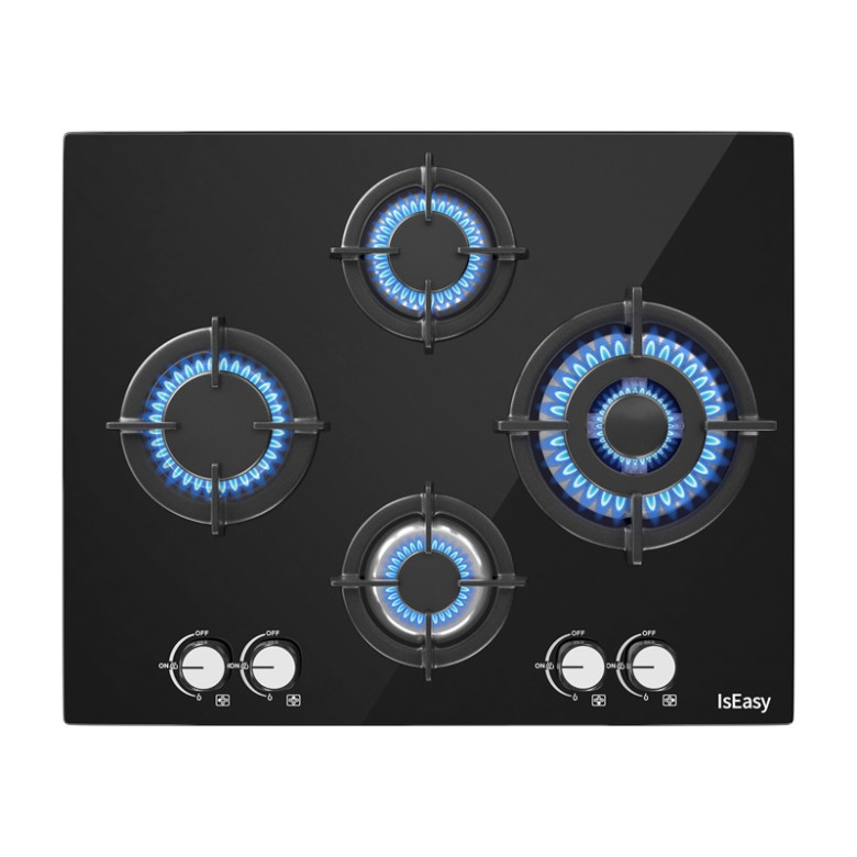IsEasy Four-zones glass panel gas stove MGBG-604B