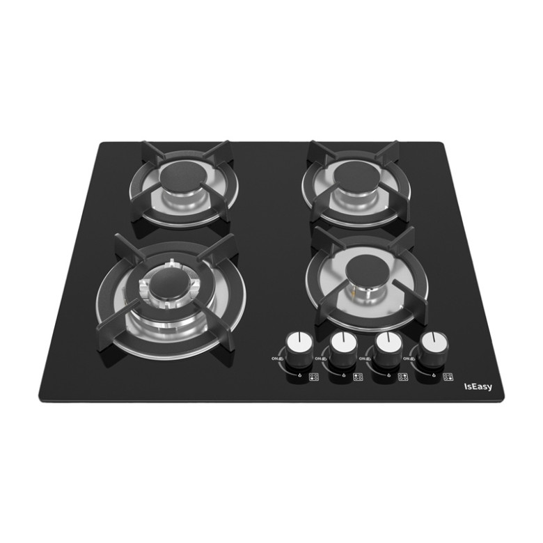 IsEasy Four-head glass gas stove-white style MGBG-604B
