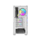 Darkflash DS900WS számítógépház (fehér) + 4 ARGB ventilátorok
