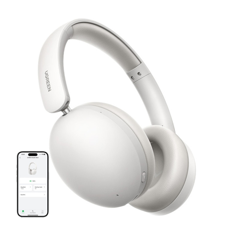 Ugreen Studio Max 2 Over-Ear Headphones, Bluetooth 5.4 (White)