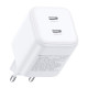 Charger Dual UGREEN USB-C GaN 45W X526 (white)