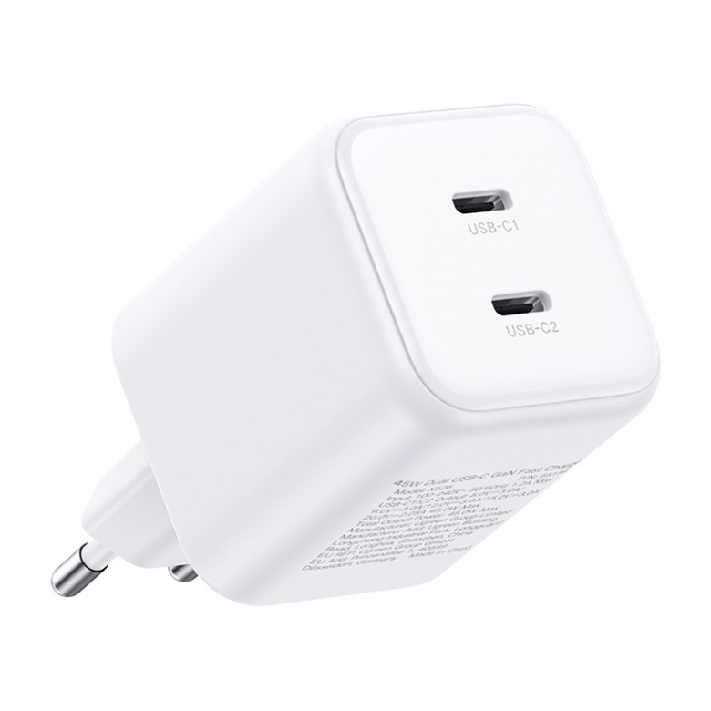 Charger Dual UGREEN USB-C GaN 45W X526 (white)
