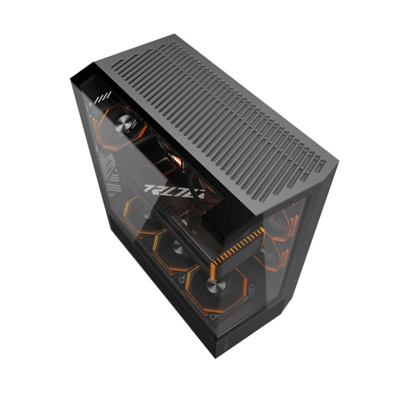 Darkflash DY460 számítógépház (fekete) + 4 ARGB ventilátorok