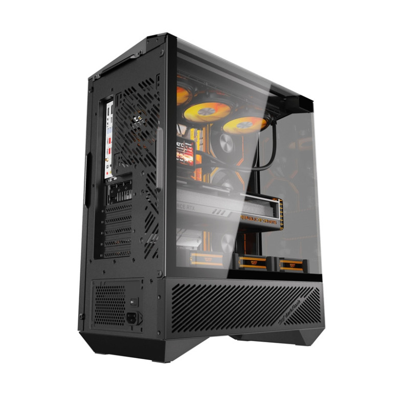 Darkflash DY460 számítógépház (fekete) + 4 ARGB ventilátorok