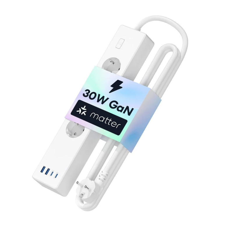 Meross MSP844(EU) smart fast charging power strip, 4 outlets + 2x USB-A + 2x USB-C (Matter)