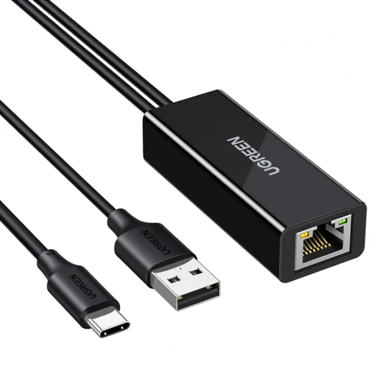 Ugreen CR110 Ethernet Adapter USB-C to RJ45 100Mbps (black)