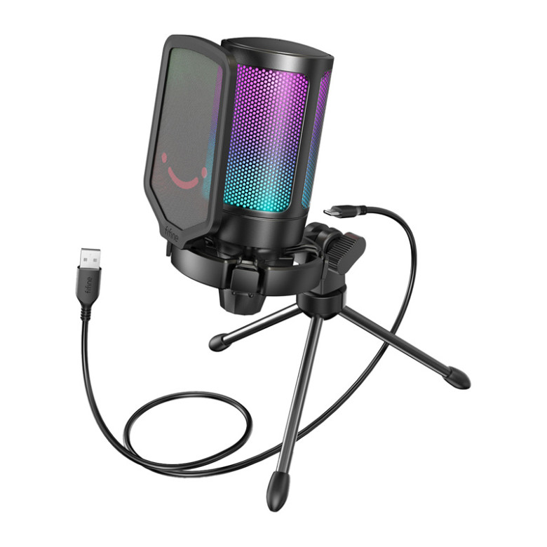 Fifine Gaming condenser microphone A6V (black)