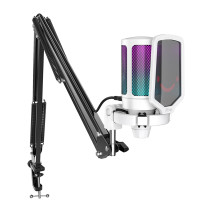 Fifine Gaming microphone with tripod A6TW (white)