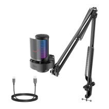 Fifine Condenser microphone A8T with mount (black)