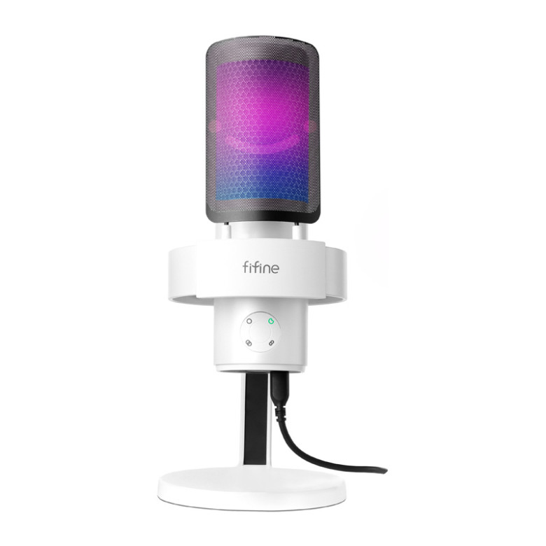 Fifine Studio microphone with stand A9W (white)