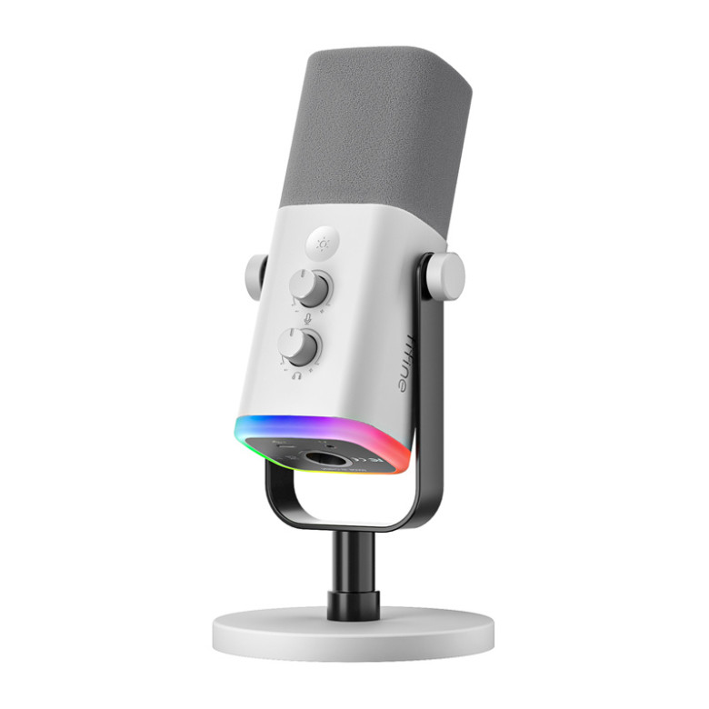 Fifine Dynamic microphone AMW8 with stand (white)