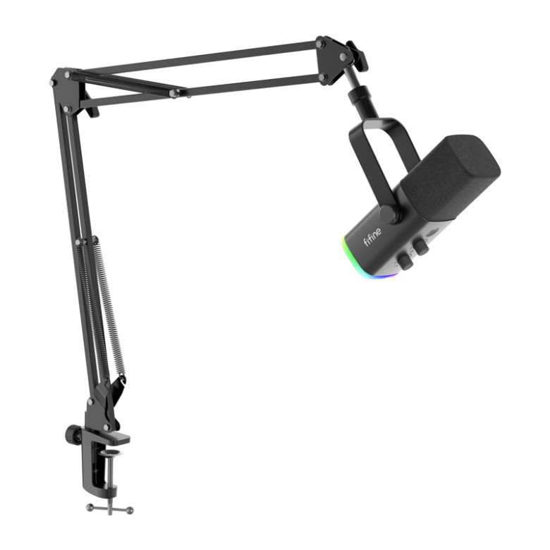 Fifine Gaming microphone AM8T with boom arm (black)
