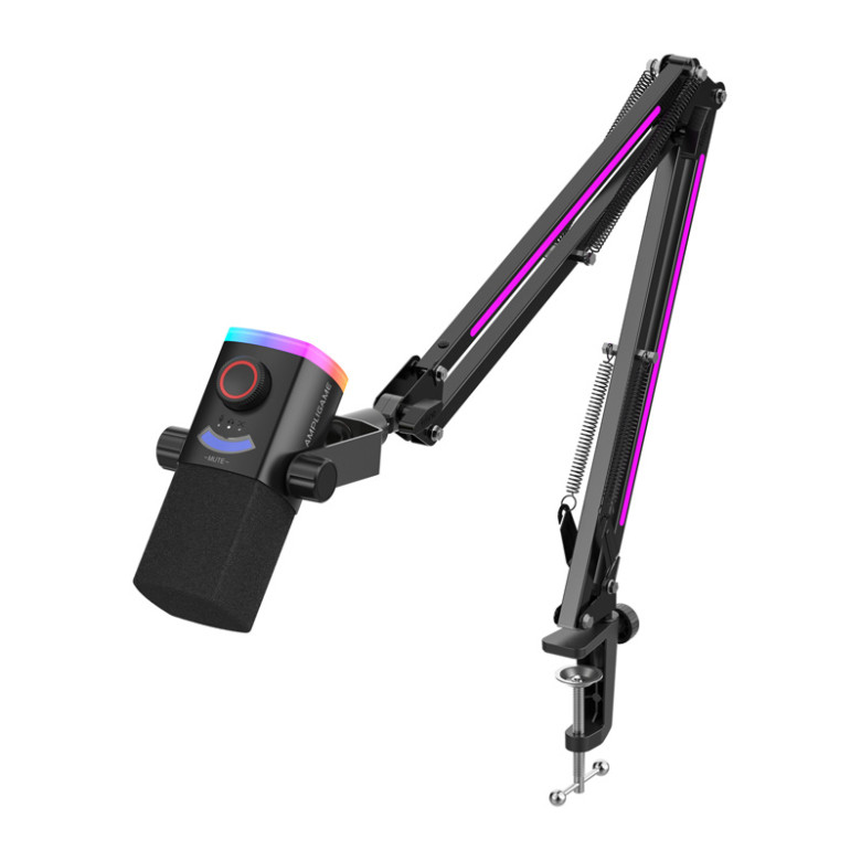 Fifine Dynamic microphone AM8proT with boom arm (black)