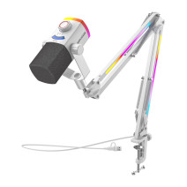 Fifine Dynamic microphone AM8proTW with boom arm (white)