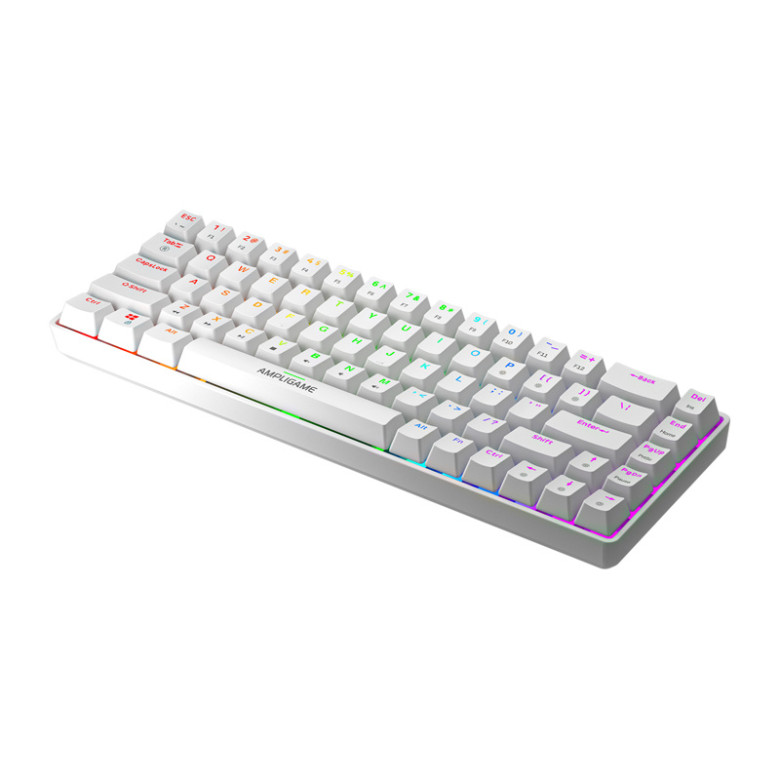 Fifine Mechanical keybord GK1W, 65% RGB (white)