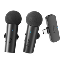 Fifine Wireless lavalier with 2 microphones M8 (black)