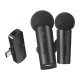 Fifine Wireless lavalier with 2 microphones M8 (black) Fifine Wireless lavalier with 2 microphones M8 (black)