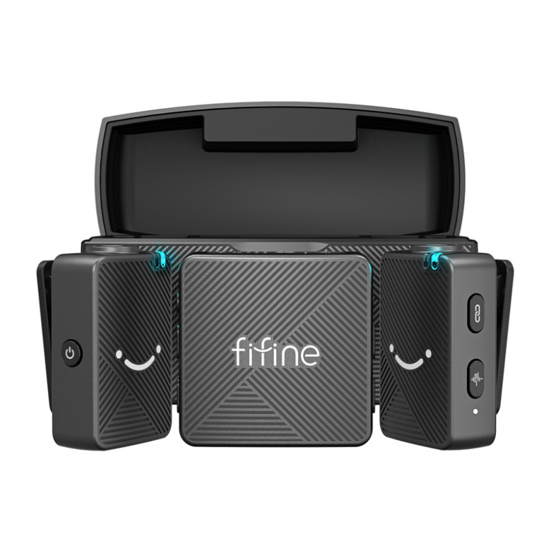 Fifine Wireless lavalier two microphones M (black)