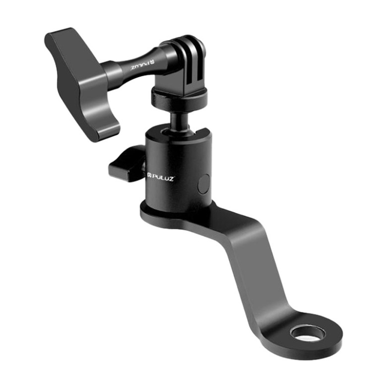 PULUZ Aluminum Motorcycle Mirror Camera Holder (Black)