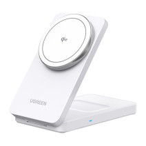 UGREEN MagSafe W706 2in1 magnetic wireless charger, 15W (white)