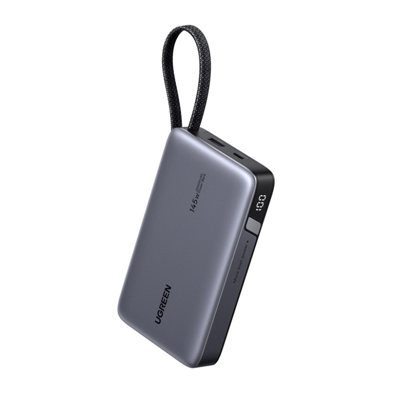 UGREEN PB551 Power Bank, 20000 mAh, 145W, retractable cable