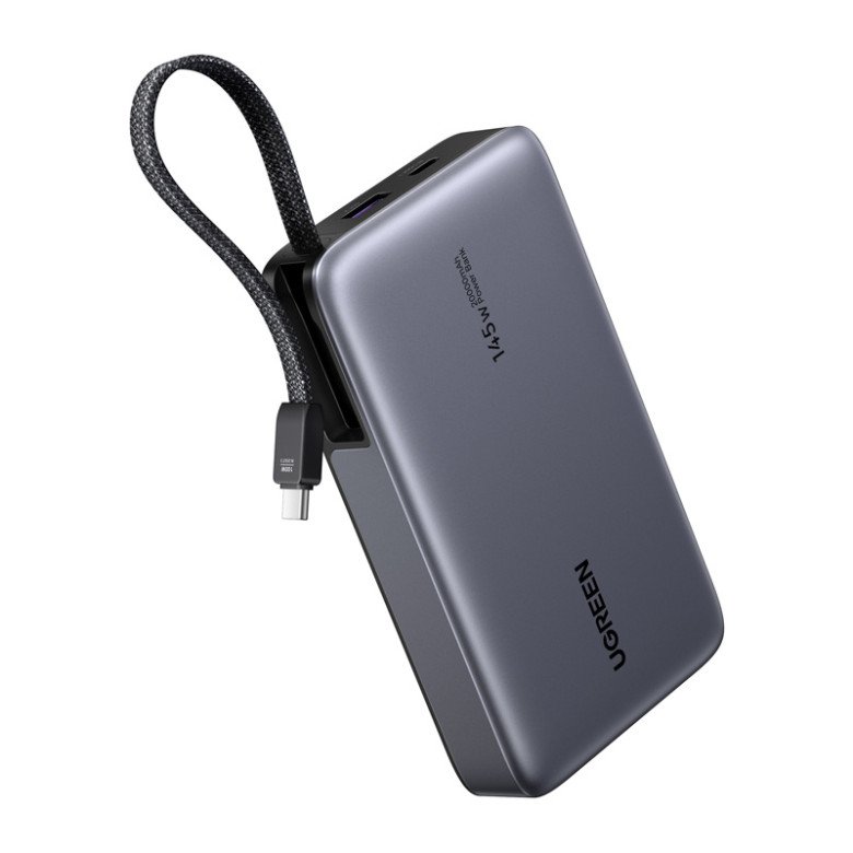 UGREEN PB551 Power Bank, 20000 mAh, 145W, retractable cable