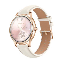 Smart Watch COLMI L28 (Gold + Gold leather strap)