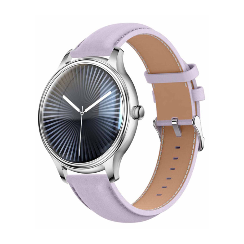 Smart Watch COLMI L28 Silver-Purple + Purple leather strap