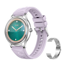 Smart Watch COLMI L28 (Silver-purple + silver steel strap)