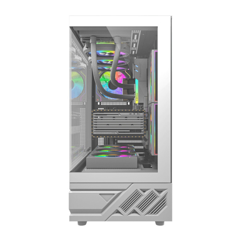 DarkFlash DS950 számítógép-ház (fehér) + 6 ventilátor