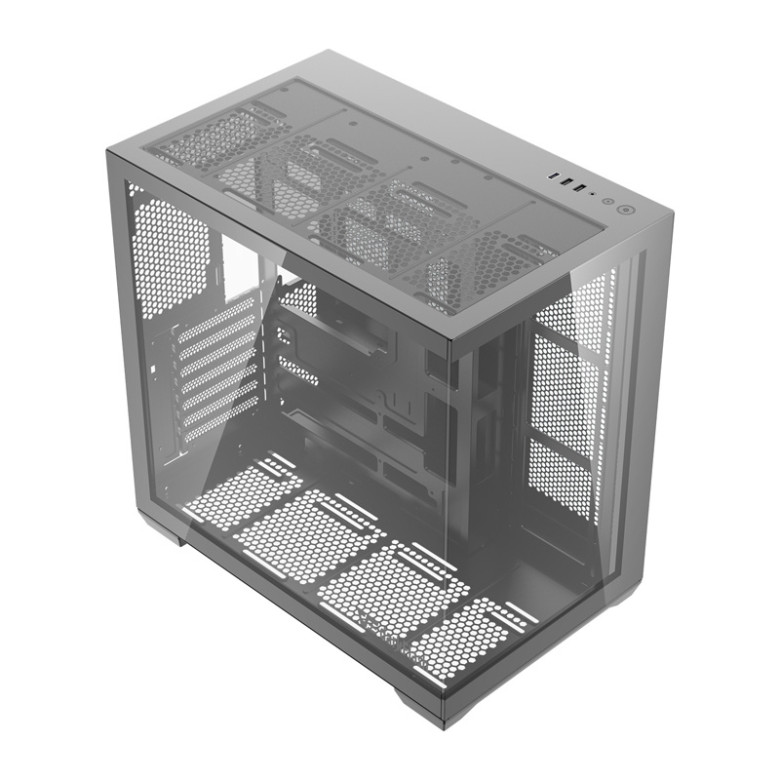 DarkFlash C280 számítógép-ház (fekete) + 7 ventilátor