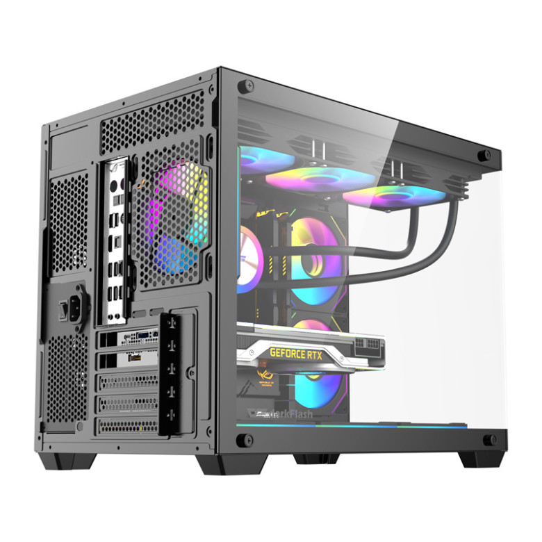 DarkFlash B275 PRO számítógép-ház (fekete) + 6 ventilátor