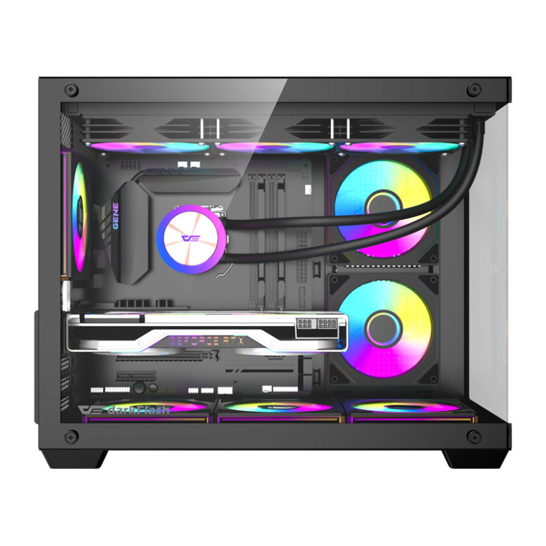 DarkFlash B275 PRO számítógép-ház (fekete) + 6 ventilátor