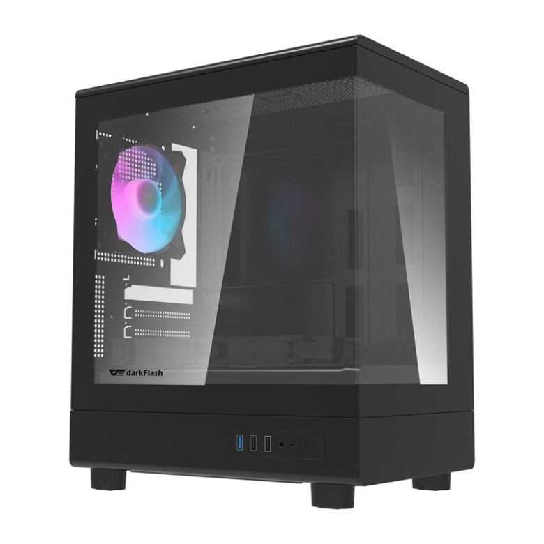 Darkflash DB330M számítógép-ház + 3 ventilátor (fekete)