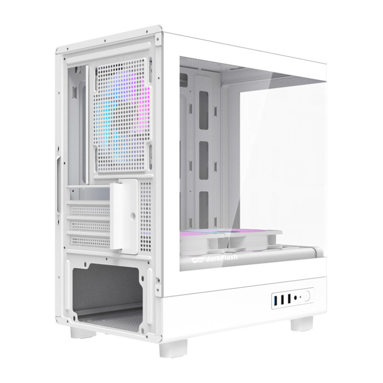 Darkflash DB330M számítógép-ház + 3 ventilátor (fehér)